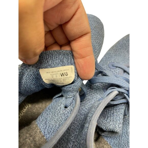 Allbirds TT Tree Toppers Tide Pool Blue Lace Up Hi Top Sneakers Women's Size 8 - Picture 6 of 9